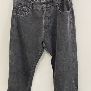Ecko Unltd. Washed Black Baggy-fit denim jeans
